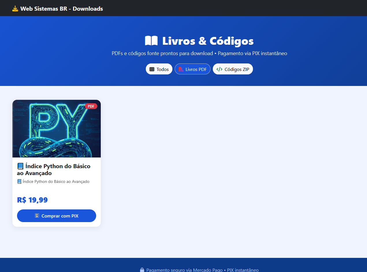 SISTEMA DE DOWNLOADS COM PIX